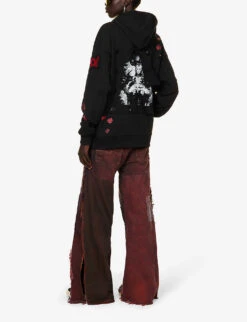 Charli Cohen X Diablo IV Graphic-print Relaxed-fit Organic-cotton Hoody -Whistlkes Style R04192232 BLACKRED ALT01