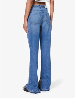 RE/DONE 70s Faded-wash Straight-leg Mid-rise Jeans -Whistlkes Style R04192456 ATOMIC ALT03