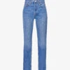 RE/DONE 70s Faded-wash Straight-leg Mid-rise Jeans -Whistlkes Style R04192456 ATOMIC M