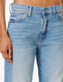MOTHER Dodger Wide-leg High-rise Jeans -Whistlkes Style R04193825 ROMAINECALM ALT04