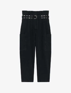 IRO Malti Belted Tapered-leg Mid-rise Denim Jeans