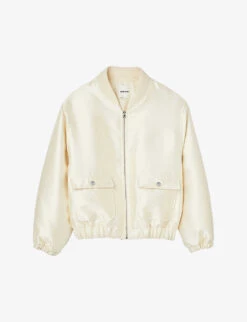 Sandro Turbigo Boxy-fit Ribbed-collar Woven Jacket