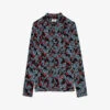 Zadig & Voltaire Tchin Floral-print Silk Shirt -Whistlkes Style R04198976 NOIR M