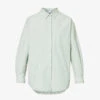 Chiara Dropped-shoulder Relaxed-fit Cotton Shirt -Whistlkes Style R04200819 FERNWHITE M