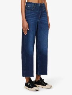 Rag & Bone Andi Wide-leg Mid-rise Stretch-denim Jeans -Whistlkes Style R04201901 NIKITA ALT02
