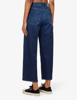 Rag & Bone Andi Wide-leg Mid-rise Stretch-denim Jeans -Whistlkes Style R04201901 NIKITA ALT03