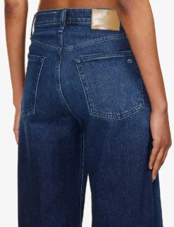 Rag & Bone Andi Wide-leg Mid-rise Stretch-denim Jeans -Whistlkes Style R04201901 NIKITA ALT05