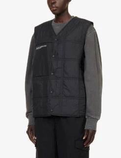 Padded Round-neck Regular-fit Recycled-polyamide Gilet -Whistlkes Style R04202686 BLACK ALT02