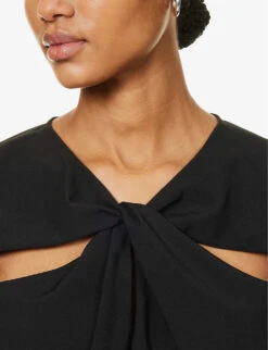 RAILS Eli Cut-out Regular-fit Woven Blouse -Whistlkes Style R04204737 BLACK ALT04