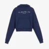 Tennis Club Logo-print Relaxed-fit Cotton Hoody -Whistlkes Style R04205024 NAVY M